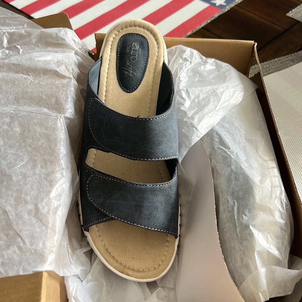 Blue sandals